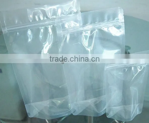 Transparent Plastic Stand Up Pouch With Zipper and Eurohole OnTop photo-6