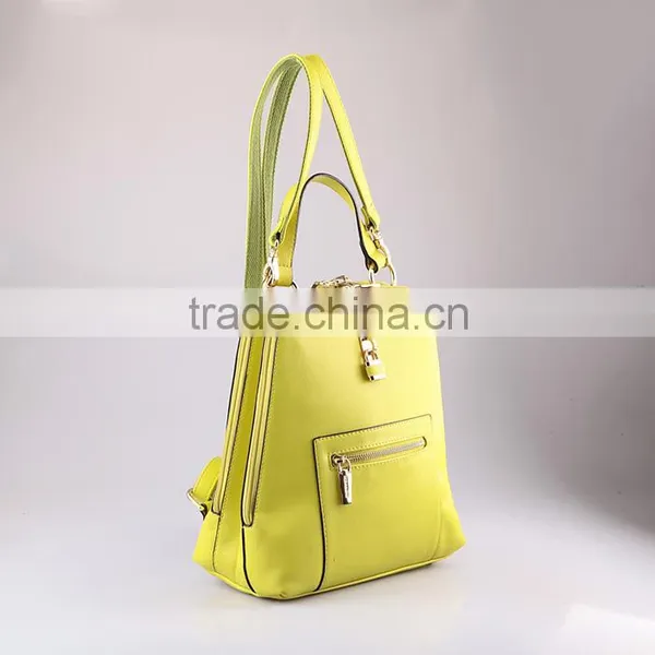 4066 Wholesale Candy Color PU Leather Backpack Ladies Handbags photo-2