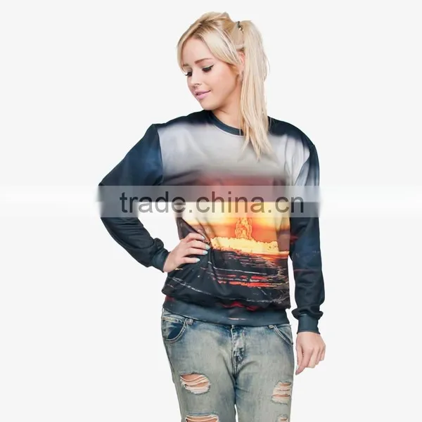 Fashion Natural High Quality 3d Digital Print Fullprint Crewneck Sweatshirt Spring Autumn Unisex Custom Oversized Pullover photo-2