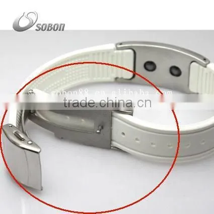 in Spanish Silicone Energy Bracelet, Titanium Germanium Negative Ion Bracelet Made in China photo-5
