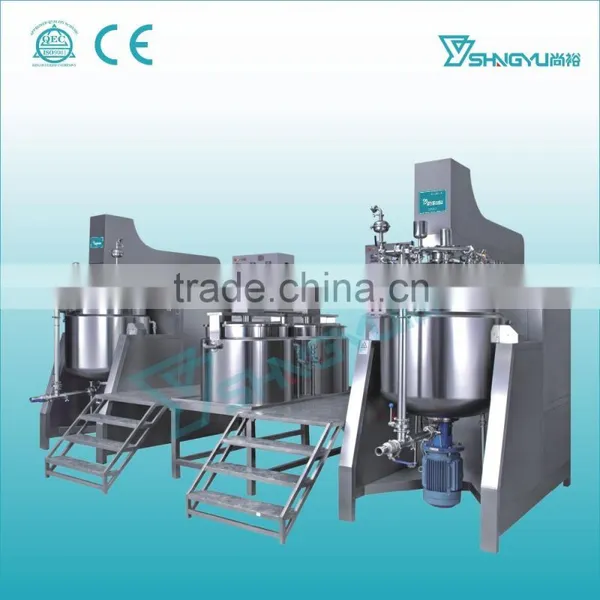 China Factory High Shear Mixing 5-5000L Capacity Cosmetic Vacuum Emulsifier Equipment photo-2