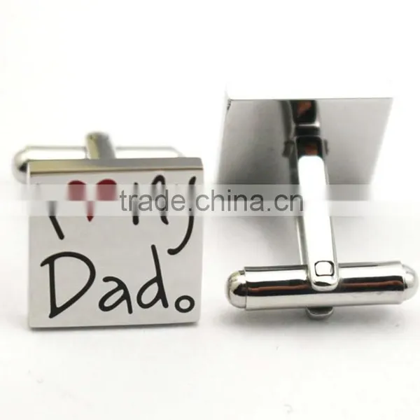 Hottets Father Day's Gift Stainless Steel Love Dad Cufflink Wholesale photo-2