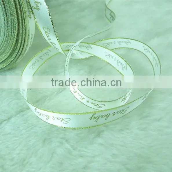 Promotional Single Face Silver Satin Ribbon With Logo photo-6