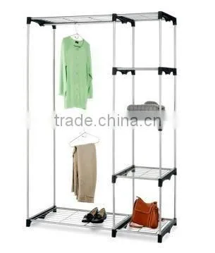 Yulong New Portable Metal Double Rod Closet