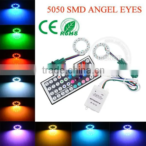 Super Bright Auto Light Headlight 5050smd Rgb Led Angel Eyes photo-3
