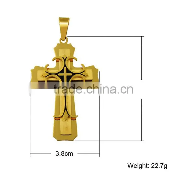 Kindy Jewelry JCN0328 High Quality Stainless Steel Cross Necklace Pendant photo-2