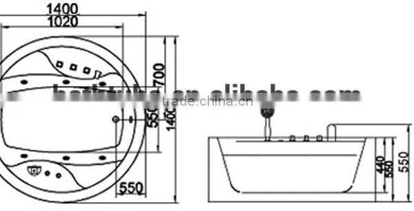 Luxury Round Acrylic Hot Tub,round Massage Bathtub,whirlpool Tubs photo-3