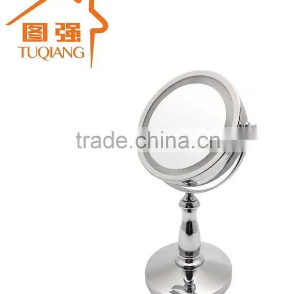 Small Desktop Chrome Plated Makeup Mirror With LED Light photo-5