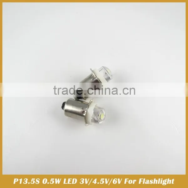 P13.5S 0.5W Dimming LED Replacement Bulb for Torch Flashlight