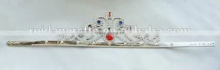 8cm Highx12cm Diameter Metallic Silver Plastic Tiaras Round King Tiaras and Crowns photo-5