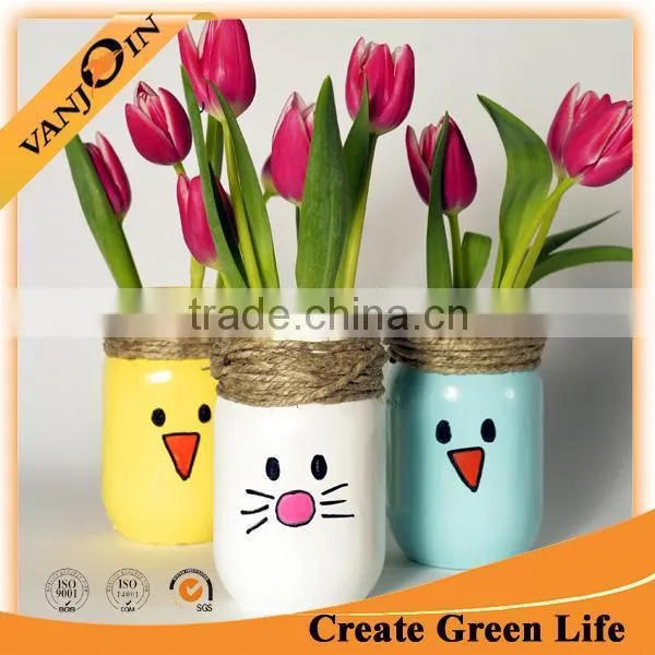 Home Decoration Custom Painting Mason Jar Glass Vase Wholesale photo-6
