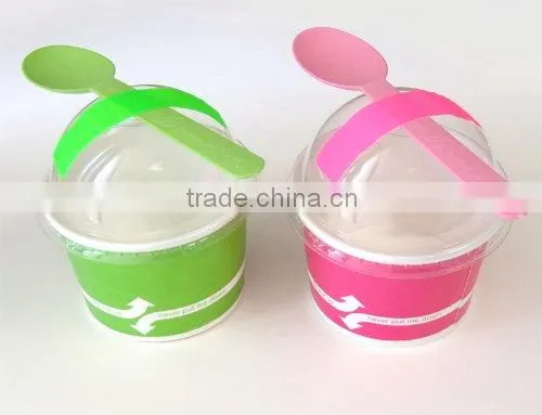 100ml Wholesale Print Customized Logo Ice Cream,Chocolate Cup With Lid,Spoon,Stick photo-4