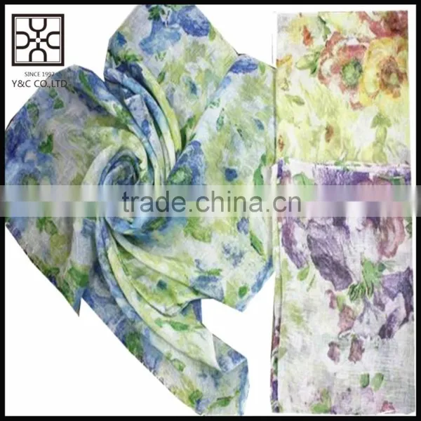 Polyester Floral Print Designer Scarf Wholesale China photo-5