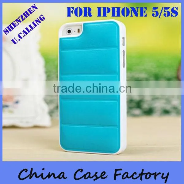 2014 New Deisgn Plastic With Soft PU Leather Case For IPhone 5/5S photo-2