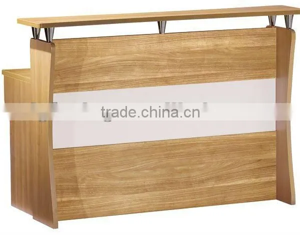 pretty light cherry wooden reception table