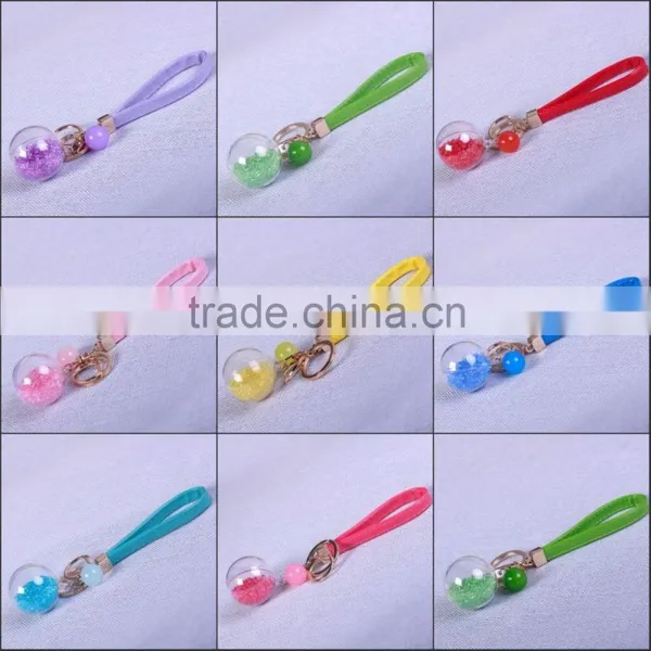 2016 IN STOCK Wholesale Hot Selling Transparent Crystal Flower Ball Key Chain photo-2