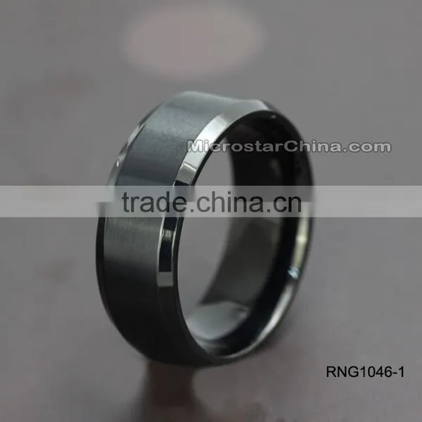 6MM Titanium Brushed Wedding Stainless Steel Solid Ring photo-4