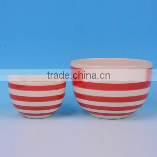 Modern Design,decorative Ceramic Bowls With Red Dot Painting photo-3