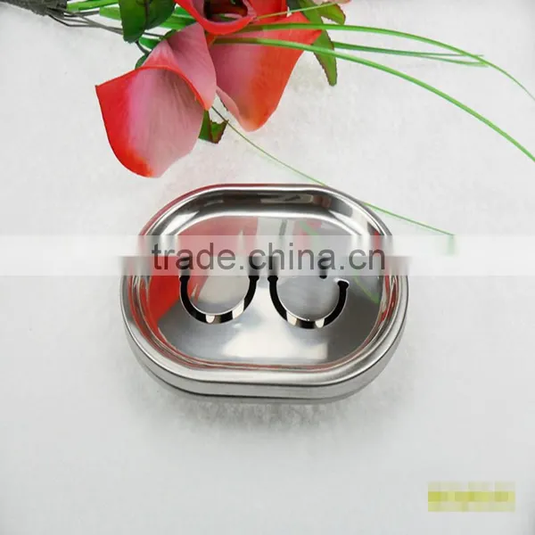 Elegant Smileface Double Stainless Steel Soap Dish