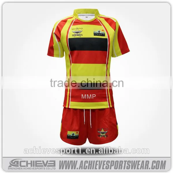 China Custom Sublimation Printing for Long Sleeve Rugby Jersey photo-4