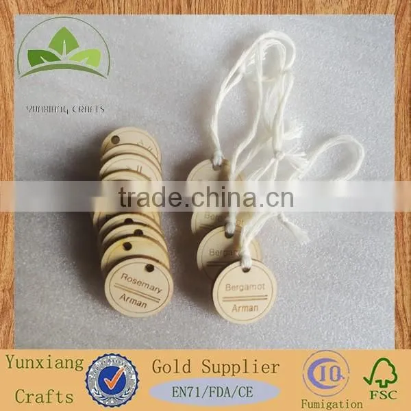 wooden tag, wooden perfume name tag