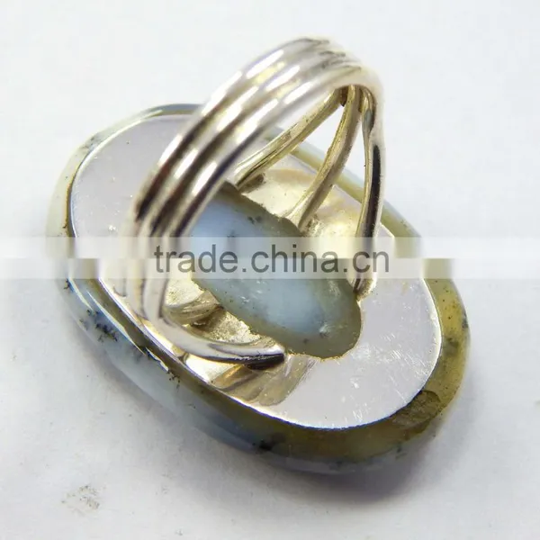 Natural Dendritic Agate Ring 92.5 Sterling Silver Jewellery photo-3