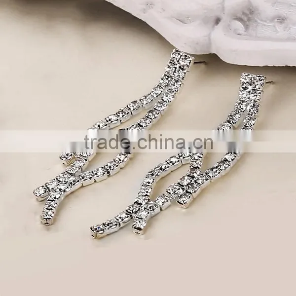 Romantic Women Silver Plated Tiara and Necklaces Earrings Made in China photo-5