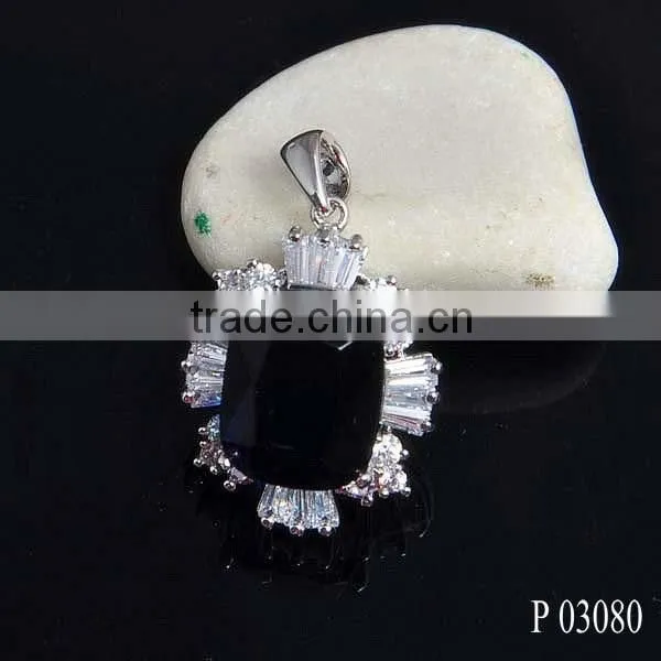 Irregular Blue Glass Stone Rhodium Jewelry Set From Jewelry Factory photo-3