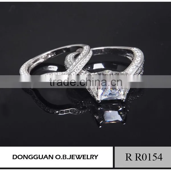Fashion Ring Finger Rings Jewelry Ring Set Double Wedding Ring photo-2