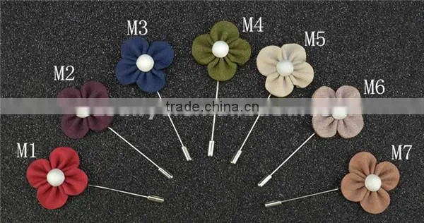 Pino Bouquet do Lapel da Flor da Tela Dos Mens do Brooch LAP024 photo-3