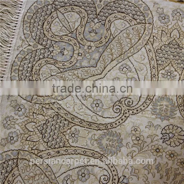 Egypt Persian Carpet Made in Iran Plain 3x5ft Hand Knotted Pure Silk Carpet photo-5