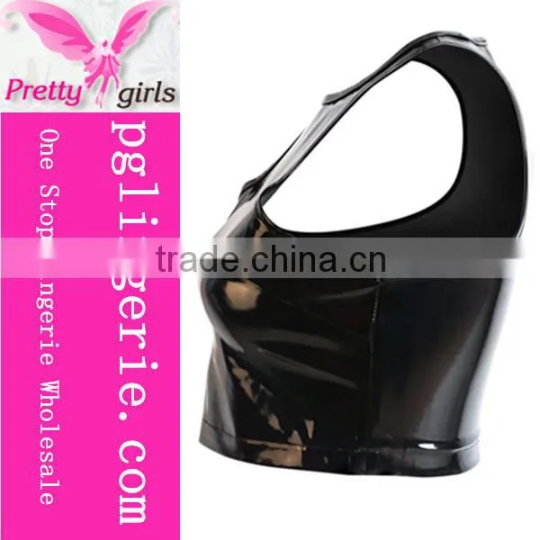 2016 Hot Sexy Crop Top For Girls Fashion Leather Ladies Tops photo-4