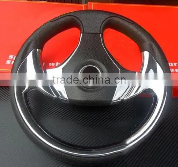 13 Inch MOMO Racing PU Steering Wheel With Horn Line photo-3
