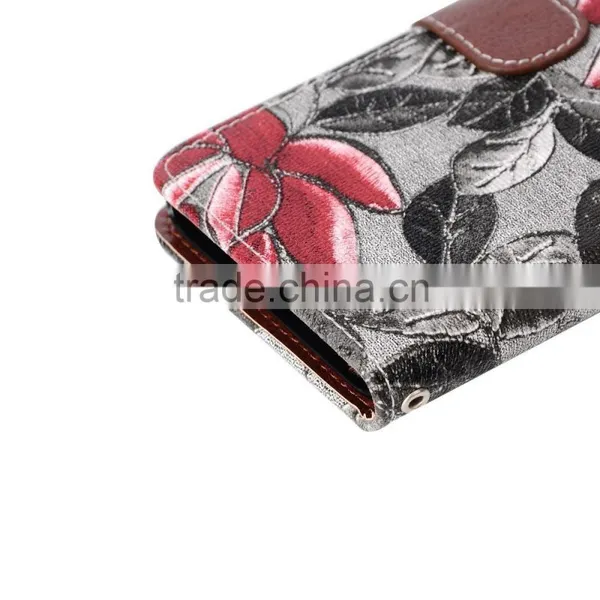 for Samsung Galaxy S6 Ege Plus Flower Design Case, 2015 Leather Flip Cover Case With Card Slot for Samsung Galaxy S6 Edge Plus photo-5
