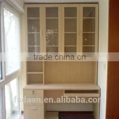 computer table with bookcase