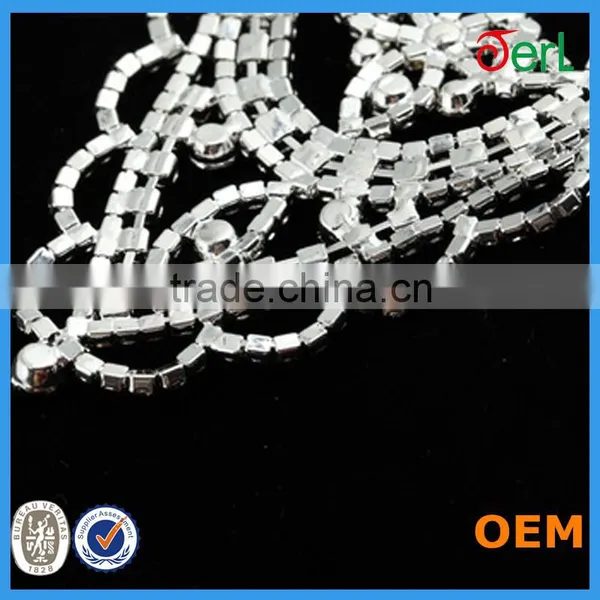 2016 Hot Sale Bling Bling Decorative Lace Rhinestone Crystal Trim for Wedding Decoration photo-3