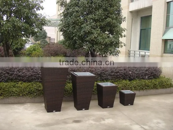 3PCS Rattan Flower Pot With Plastic Box Inside photo-2