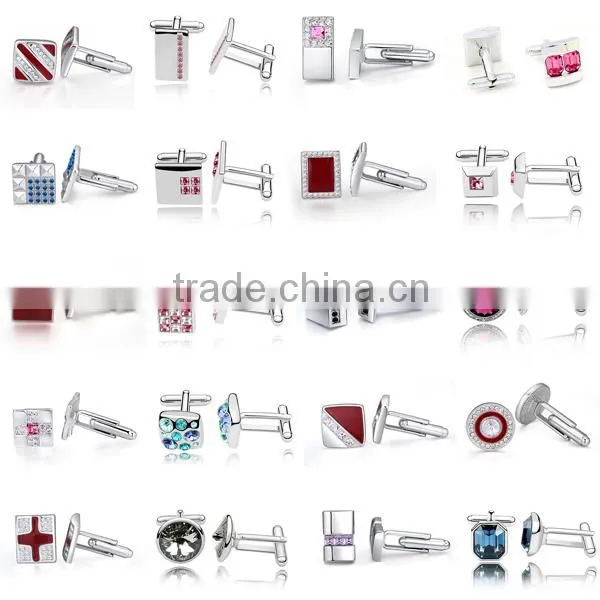 Purple Crystal Metal Cufflinks Customized Wedding Accesories Cuff Link for Man photo-6