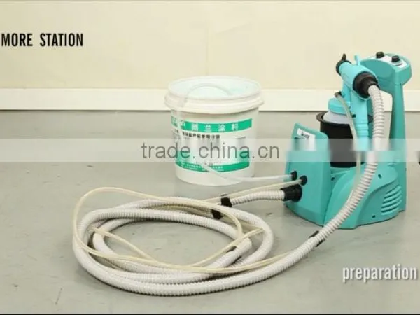 Mandarin - 650W HVLP Floor Based Spray Gun With Drag Bar, Paint Suction and Roller photo-2
