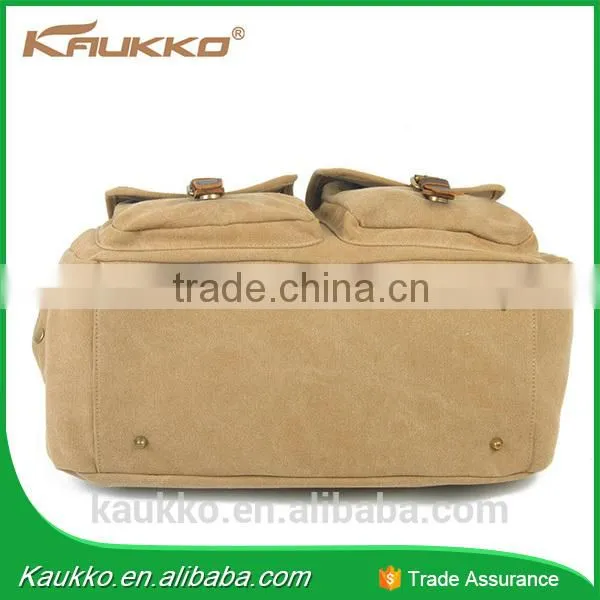 Vintage Canvas Leather Foldable Luggage Travel Bags Cheap Price photo-6