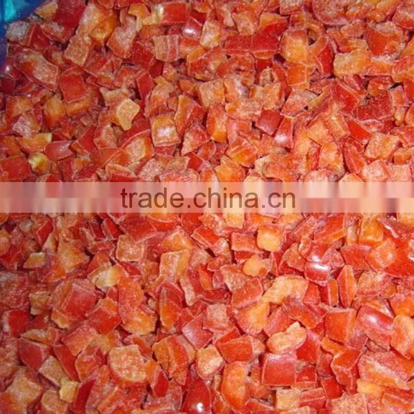 Good Quality 10mm Frozen IQF Red Pepper Dices photo-2
