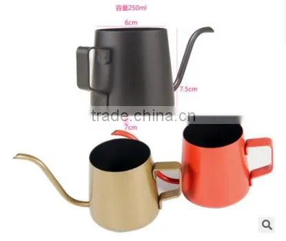 Colorful Teflon Stainless Steel Goose Neck Milk Jug Milk Pitcher photo-2