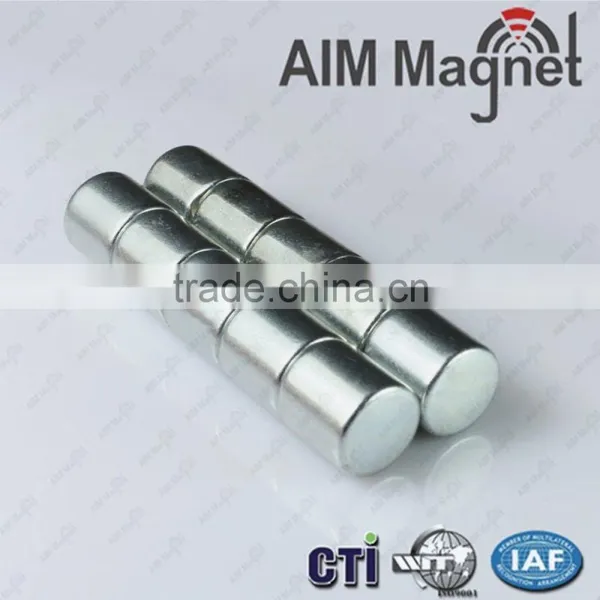 N42 Nickel Cylinder NbFeB Permanent Neodymium Magnet photo-2
