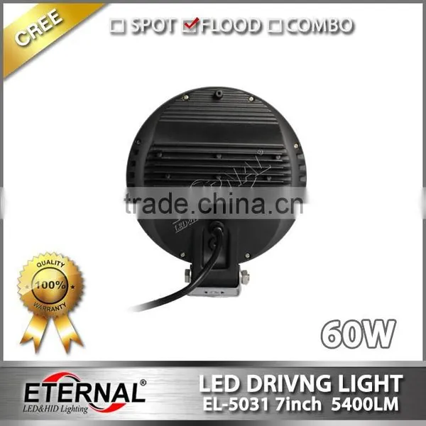 60W 7in High Power off Road Jeep Wrangler Led Driving Light ATV UTV CUV Motorcycle Powersports Spot Headlight photo-4