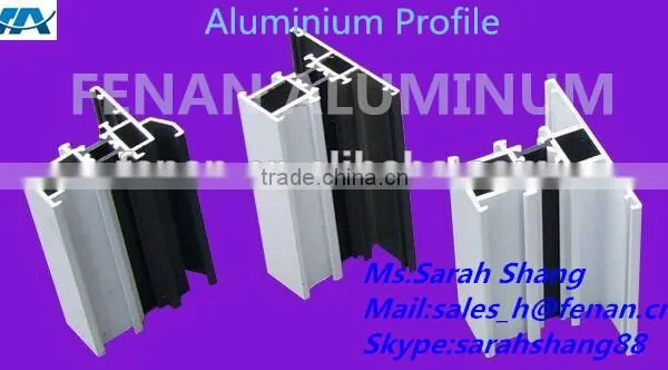 Double Glass Thermal Break 6063 Grades Extruded Aluminum Enclosure Profile photo-2