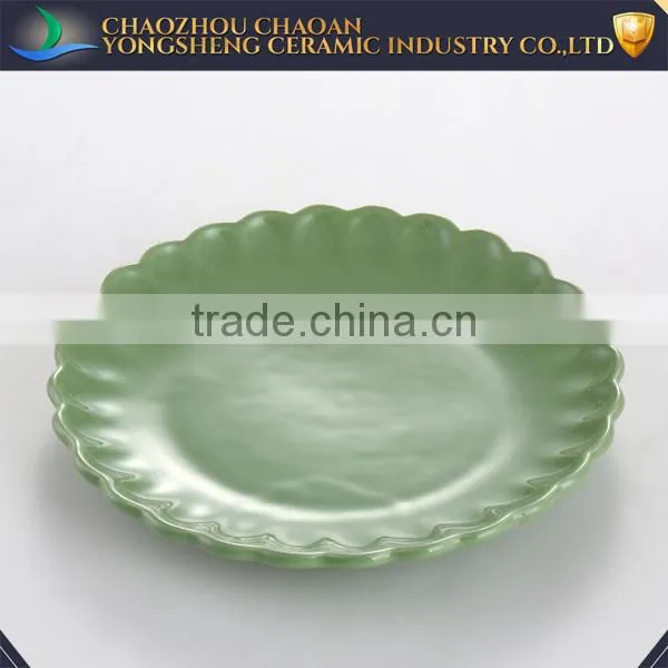 Custom Different Color Ceramic Flat Plates Kitchen Ware photo-2