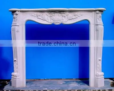 Customized Size Hand Carved Marble Fireplace photo-3
