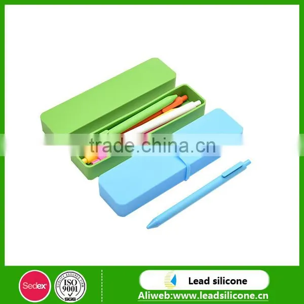 Fashion Style Silicone Pencil Cases With Pen for Students,colorful Silicone Pencil Cases for Students photo-2