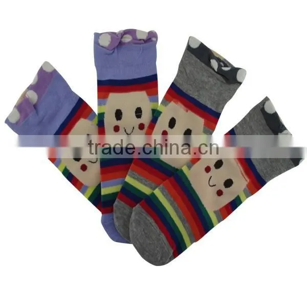 Last Styles Korea Girl Cartoon Free Sample Socks photo-2