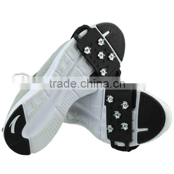 Factory Selling Silicone 5 Teeth Anti-slip Ice Gripper With Handy Velcro Straps photo-3